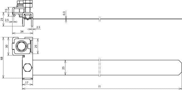 DEHN BRS 27.89 AK1X10 2X6.8 GSG V2A Bandbuisklem 1 stuk(s)