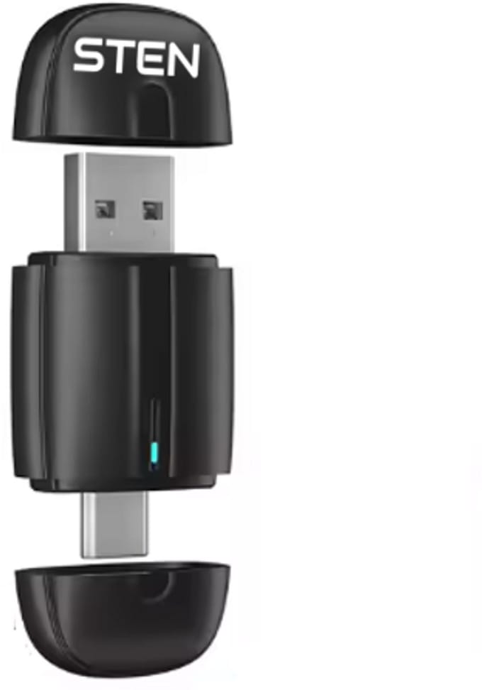 STEN CarPlay Dongle - Apple Carplay of Android Auto Dongle Draadloos - 2 in 1 - Plug & Play