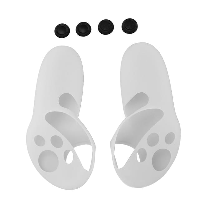 Controller Grips Cover voor Meta Quest 3 Siliconen VR Controller Grips Beschermhoes met Joystick white