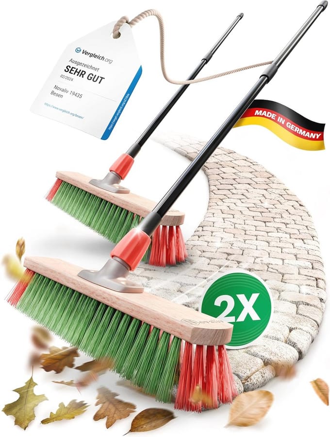 Veegbezem met Telescoopsteel - Multifunctionele Bezem voor Tuin en Straat
