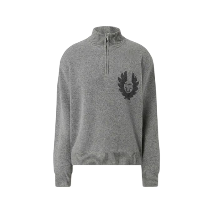 Trui met ronde hals en 1/2 ritssluiting Belstaff Competition Spray