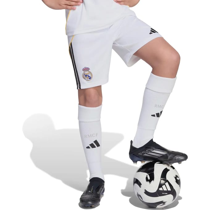 Adidas Real Madrid Korte Broeken Kinder - Wit - Maat 159 - 164 CM - Poly Mesh