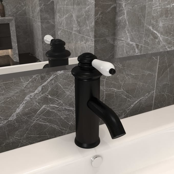 vidaXL - Wastafelkraan - 130x180 - mm - zwart