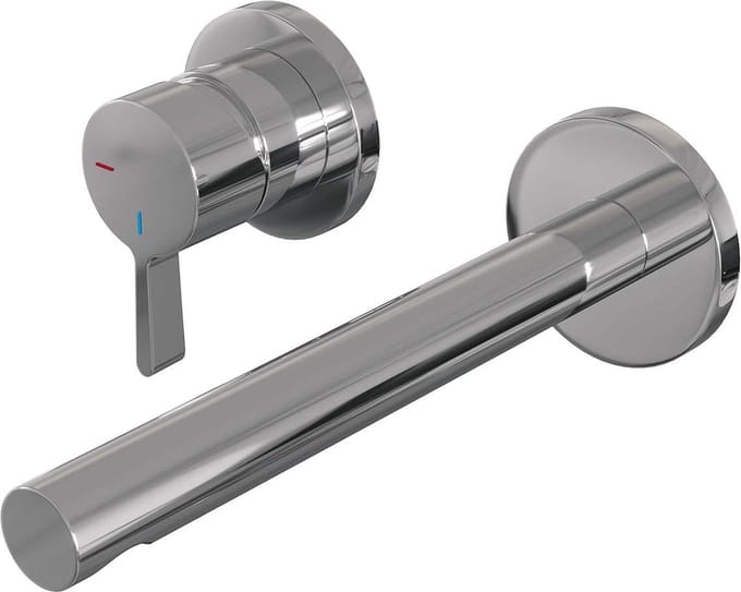 Brauer Chrome Edition inbouw wastafelmengkraan met rechte uitloop en rozetten model E2 chroom