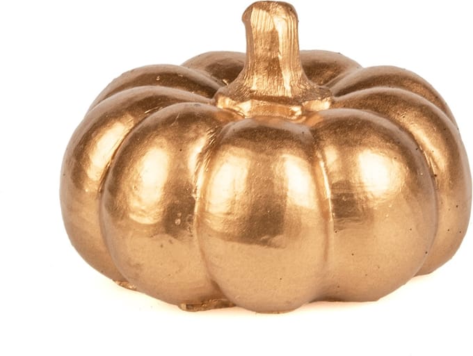 HOBI - Goudkleurige pompoen van hars 6,5 cm