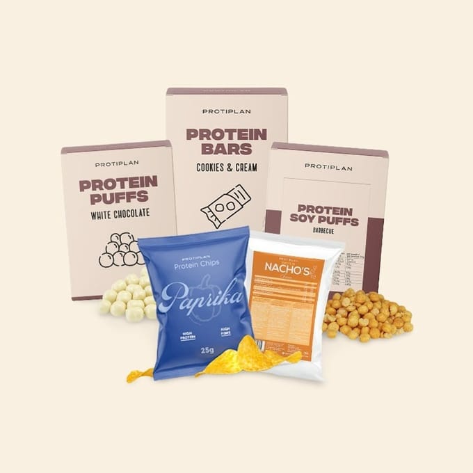 Protiplan - Mix Hartige & Zoete Snacks - Voordeelpakket - 5 soorten - Low Carb - Eiwitrijk