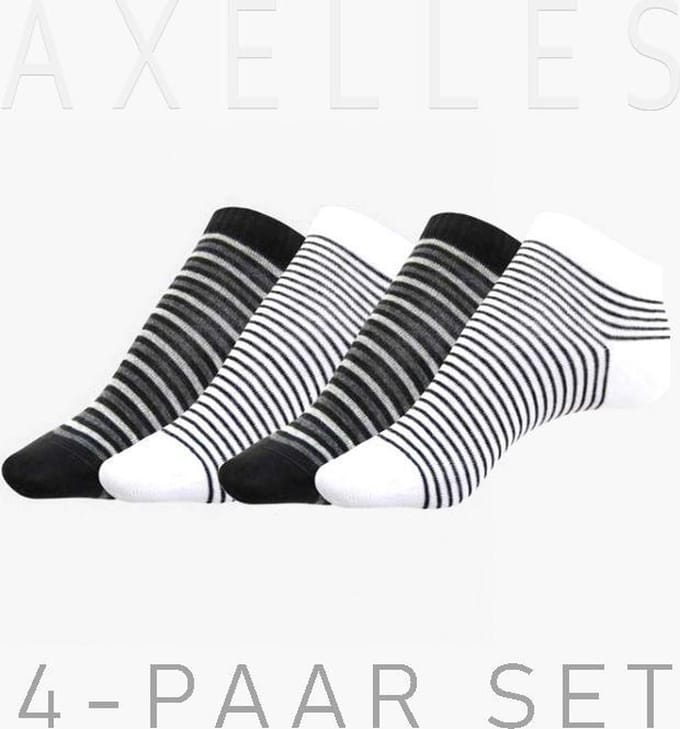Sneakersokken gestreept, 4-pack set, maat 38/39 (25).