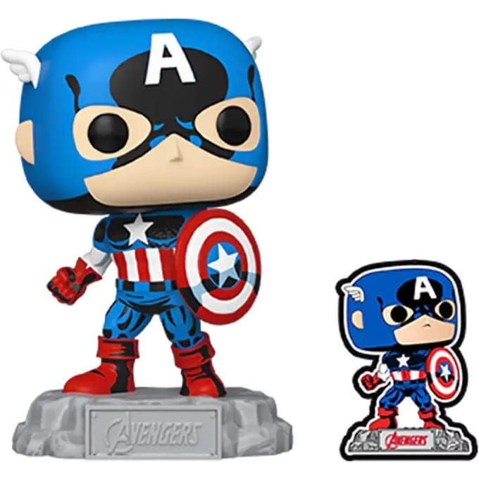Funko Pop! Marvel Comics - Captain America 60th Anniversary (with Pin) Exclusive
