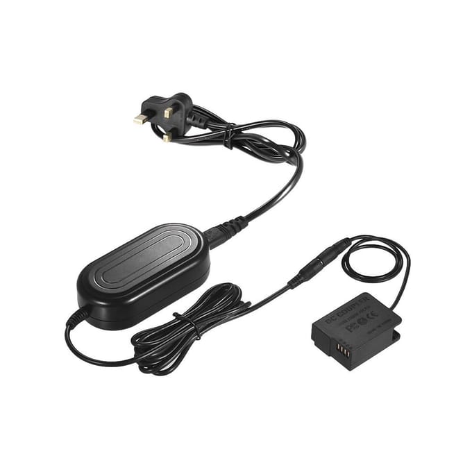Adaptateur Secteur Alimentation Appareil Photo Reflex Numérique + Kit Coupleur pour Panasonic UK Plug gray