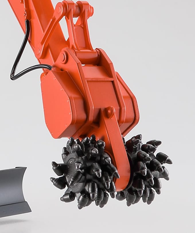 Hasegawa Modelbouwpakket Landbouwvoertuigen - 66111 Hitachi Constructie Graafmachine Zaxis 135US met Sloopkoppen Plastic - 1:35 - Modelbouw