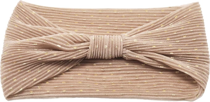 Emilie collection – Haarband – Beige – Gouden Stipjes – Elegant & Comfortabel