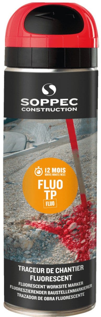 Soppec Fluo TP fluorescerende markeerverf, rood, 500 ml
