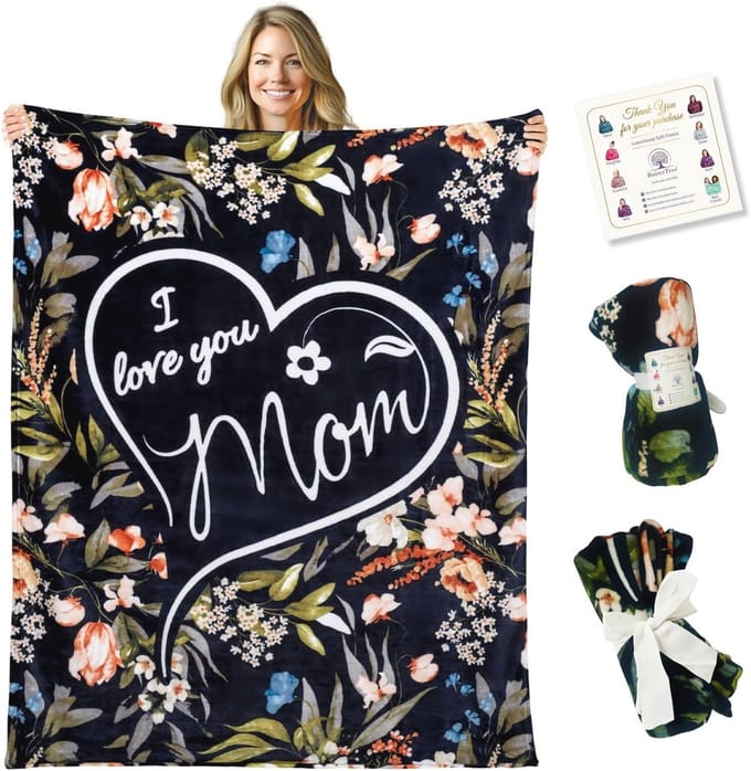 Cadeaus voor Mama - Warme Deken met Liefdevolle Boodschap voor Moederdag