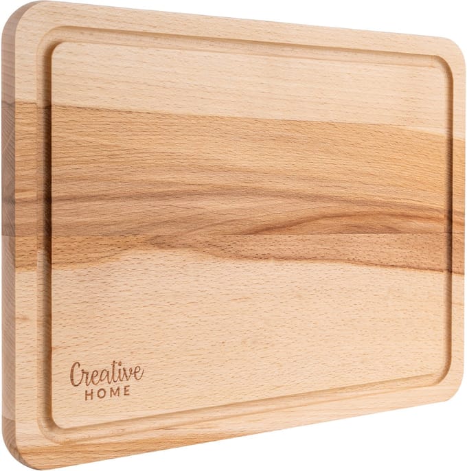 Creative Home Houten Snijplank | 30,5 x 22,5 x 1,5 cm | Natuurlijk Beukenhout