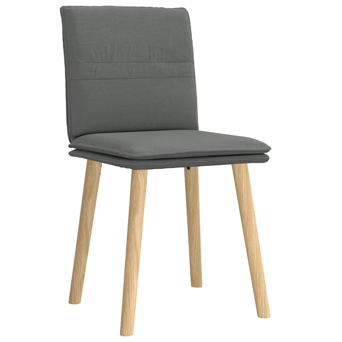 vidaXL - Eetkamerstoelen - 2 - st - stof - donkergrijs