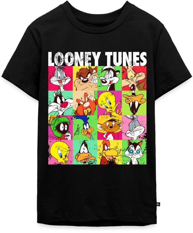Looney Tunes Karakters Collage Premium T-Shirt Tiener