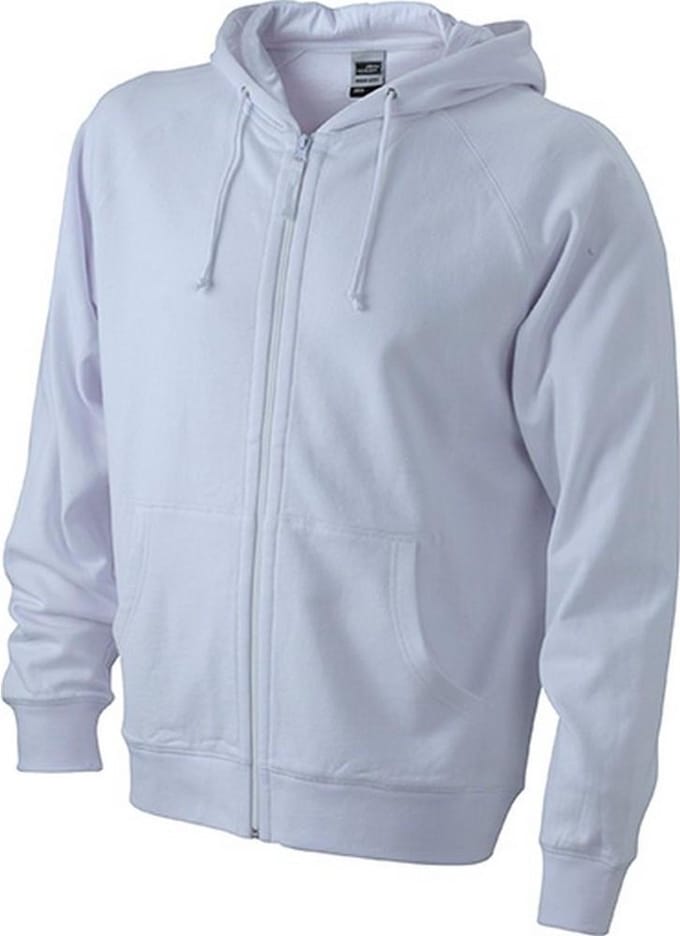 James and Nicholson Unisex Hooded Jacket (Wit)