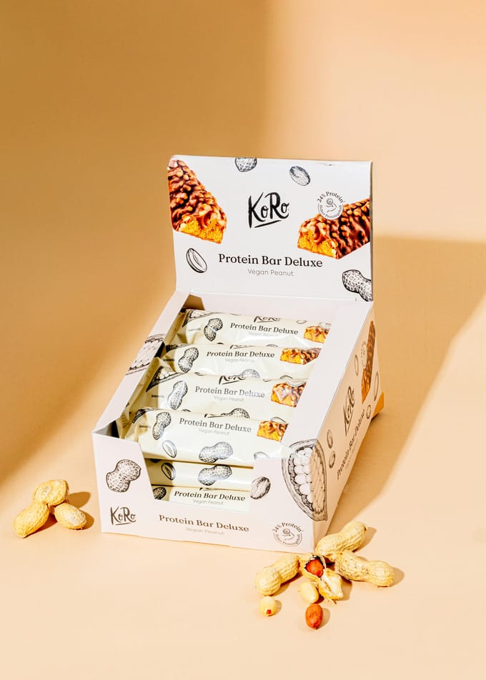 Protein bar deluxe vegan peanut 12 x 55 g