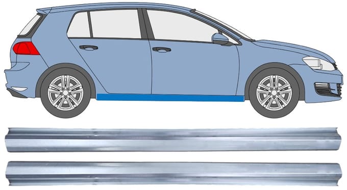 Reparatie dorpel voor Volkswagen Golf 7 2012- / Links + Rechts / Set