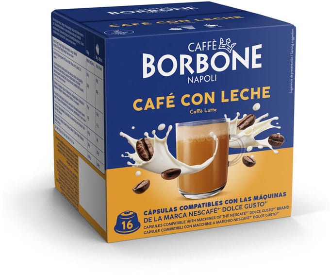 Caffè Borbone Selection - Dolce Gusto - Café Latte - Cafe con Leche - 16 capsules