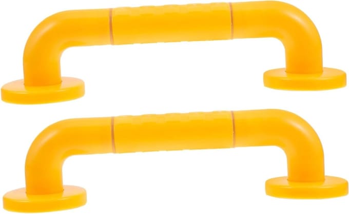Douchebeugels - Veiligheidshandgrepen - Badkamer Veiligheid - Antislip Grip - 2 Stuks - Geel