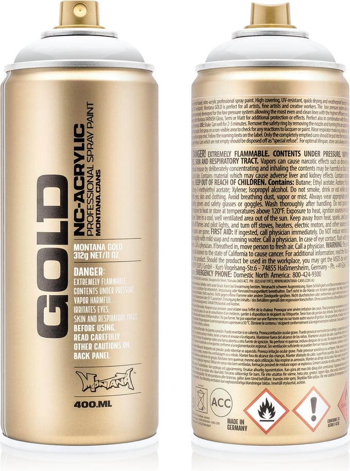 Montana GOLD Transparent White T9100 spuitbus 400ml