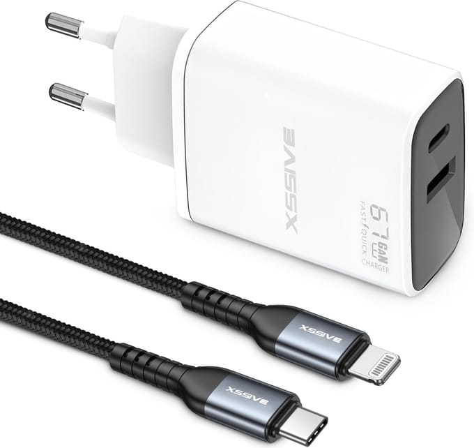 SafeGuard Snellader met geschikt voor iPhone Kabel - Auto Disconnect - Beter Voor je Batterij