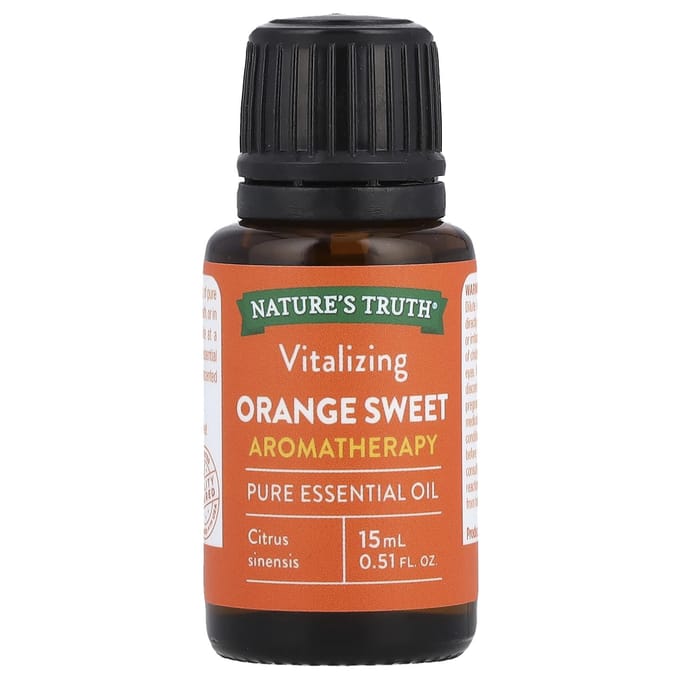 Nature's Truth, Huile essentielle pure, Orange douce revitalisante, 0,51 fl oz (15 ml)