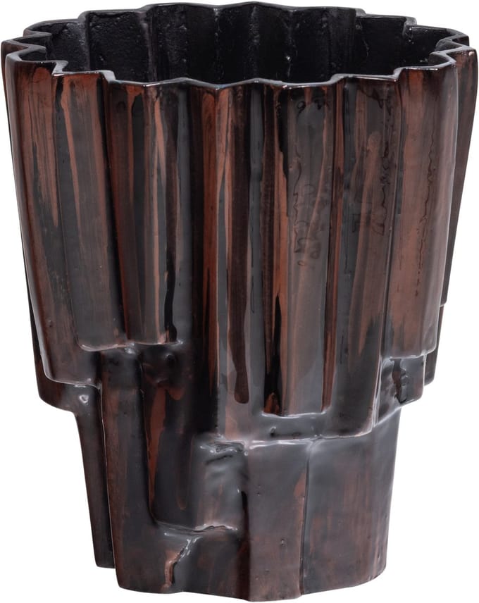 WOOOD Drava Pot - Aluminium - Bruin - 20x19x22