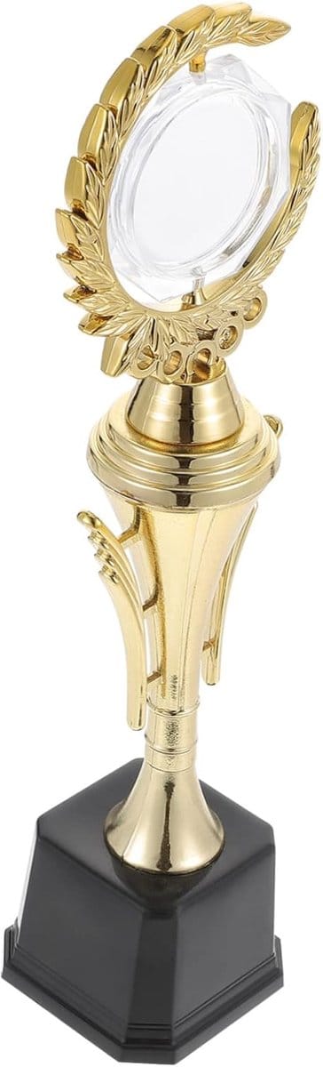 Trofee Beker - Prijzen Cup - Feest Prijzen - Olijftak Design - 32x9.5x7.5cm - Goud