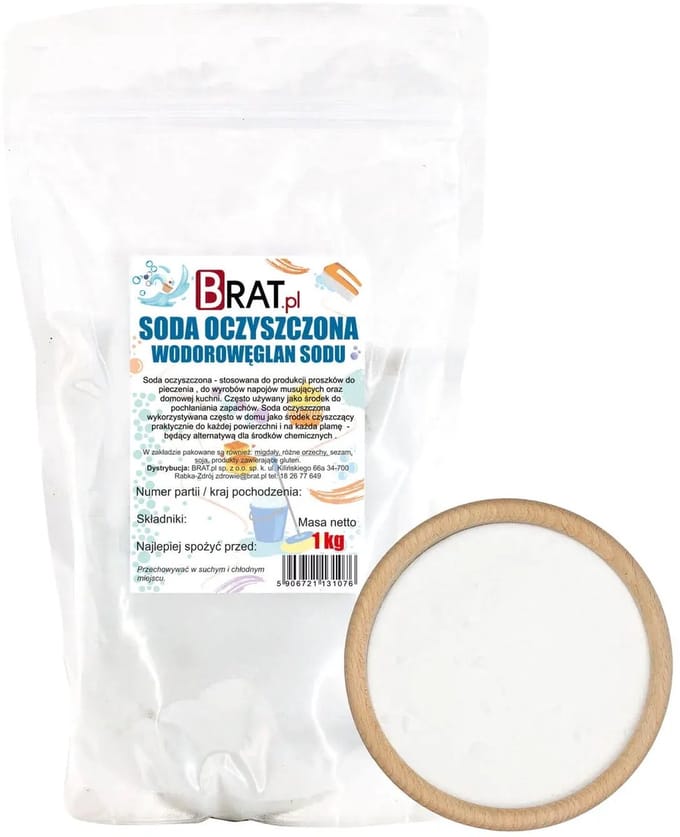 BRAT Natural – Baking Soda – 100% Natuurlijk – Multifunctioneel – Fijn Poeder – 1 kg