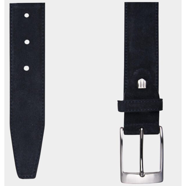 Profuomo Riem Suede Donker Blauw - Maat 85 - Heren - Riem casual