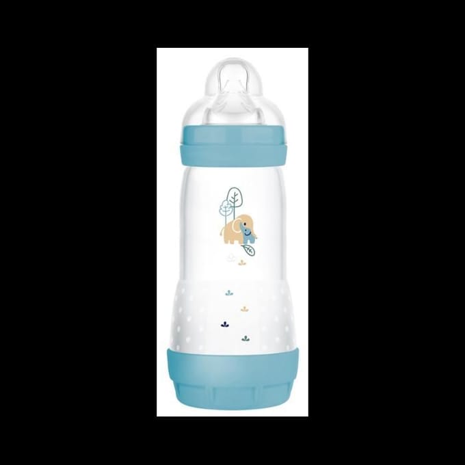MAM Easy Start-voedingsfles 320 ml 4 Maanden en + Debiet 3 (Kleur : Blauw)