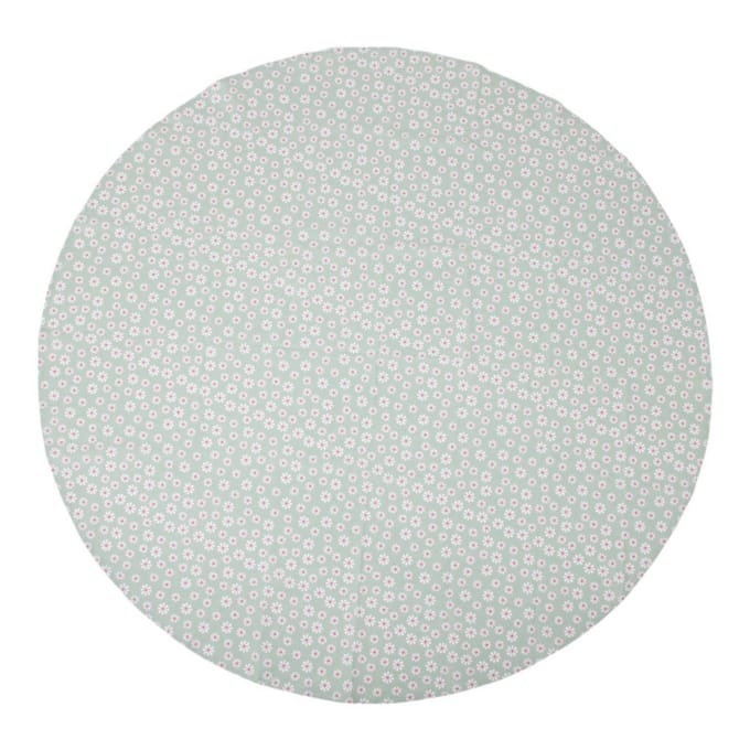 OttoSimon tafelkleed textiel groen rond 160 cm - bloemen design.