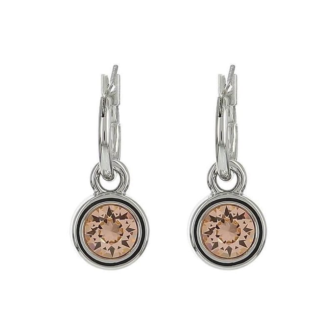 Biba Hang Oorbellen met Swarovski Steentje Lt. Peach