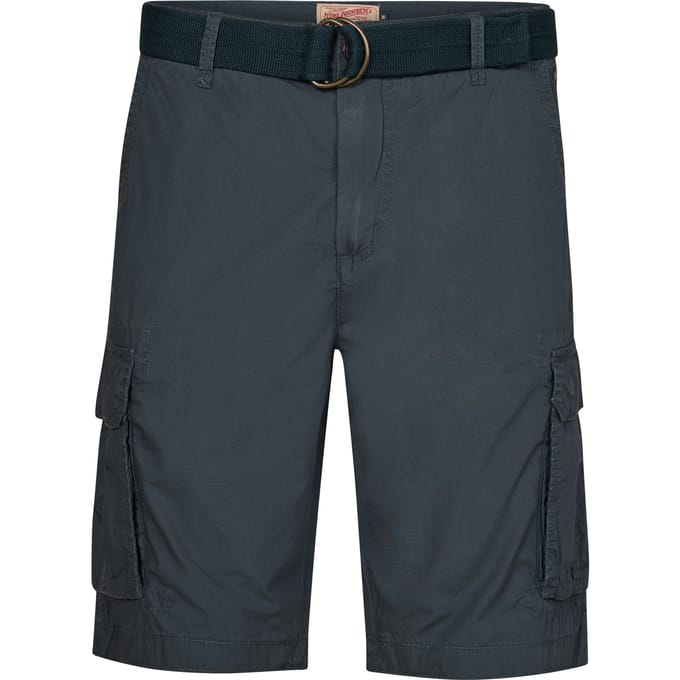 Petrol Industries - Heren Cargoshort met riem - Grijs - Maat S