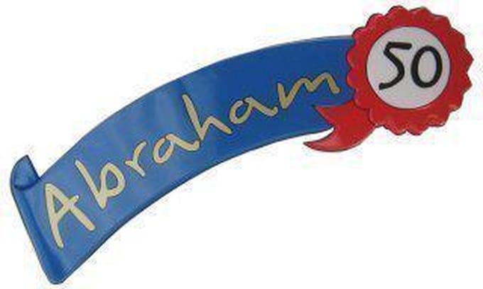 Pvc wanddeco Abraham 60 x 27 cm.