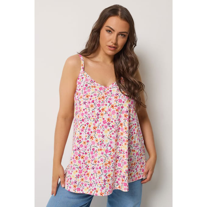 Yours Witte Swingtop Met Bloemenprint Size 48