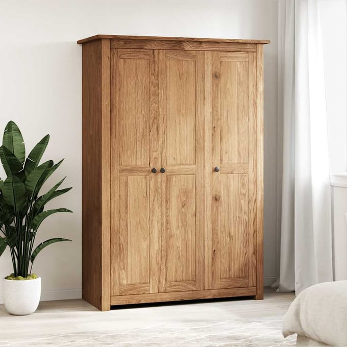 vidaXL - Kledingkast - 3 - deuren - Panama - Range - 118x50x171,5 - cm - grenenhout