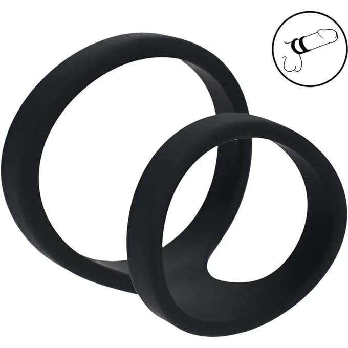 Levelz - 2 Loop Silicone Cockring Rekbaar