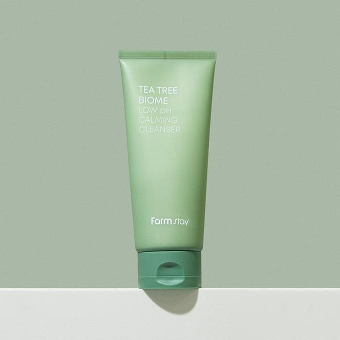 Farm Stay Tea Tree Biome Low pH Calming Cleanser 180ml (3 Options) 1pcs gray