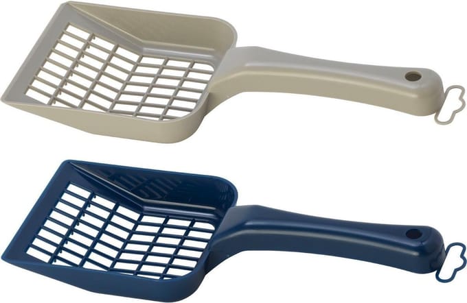 Flamingo Kattenbakschep Scoopy - Blauw of Wit - 1 stuk