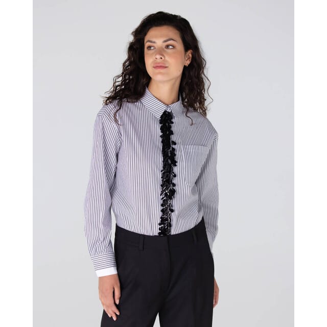 Jansen Amsterdam Alexis Blouse Cs1 718 Sequin Plaquet Dames - Jurken - Wit - Maat 40