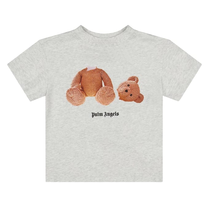 Palm Angels Kinderen/Kinderen Beer Normaal T-Shirt (Grijs Marl Marl)
