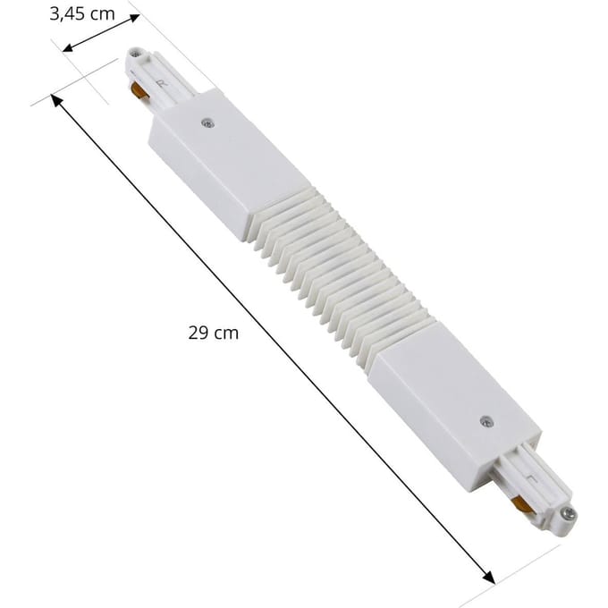 Lindby Flex-connector Linaro, wit, 1-fase railsysteem