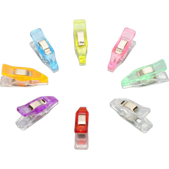 100 Stuks Multifunctionele Clips Kleurrijk Transparant Plastic Punt Neus Clip Set voor het Binden van Foto white