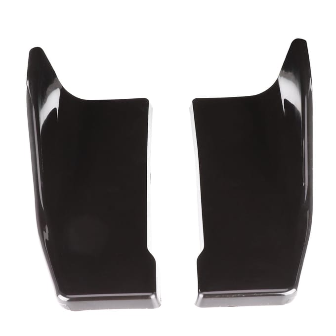 2 stuks Universele Achterbumper Diffuser Lip Zijskirts Glanzend Zwart met Montageschroeven black