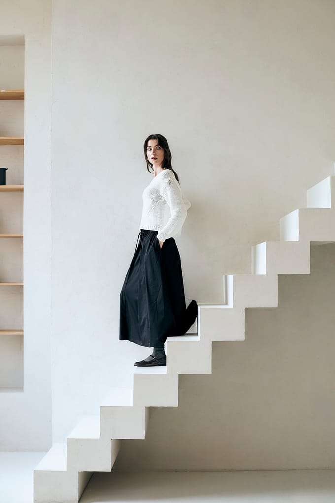 Fancy cotton Pullover E20197S | Off White - Off White / S