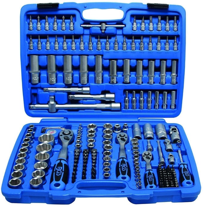 Komplete doppendoos, dopsleutelset 192 delig - 1/4", 3/8" en 1/2" BGS 2292