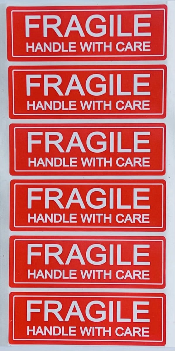 Breekbaar / Fragile stickers - 150 stickers - Voor transport/ verhuizen